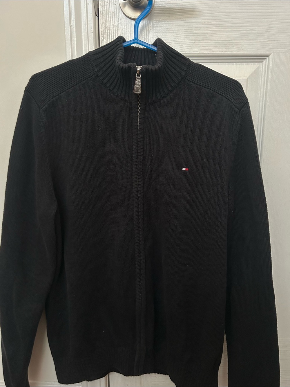 Tommy Hilfiger Black Ribbed Turtleneck Sweater